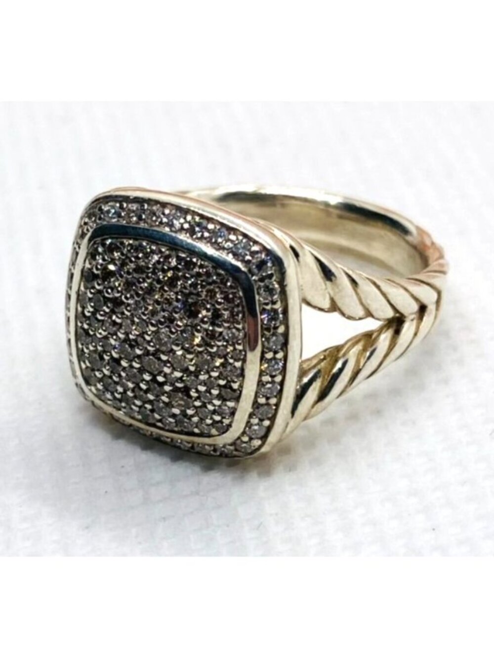 David Yurman Albion Pave Diamond Ring Size 6.25 14.5mm - Picture 7 of 12